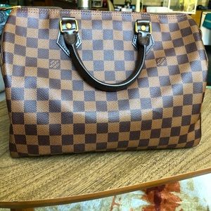 Louis Vuitton the Speedy 30 in Damier Ebene canvas